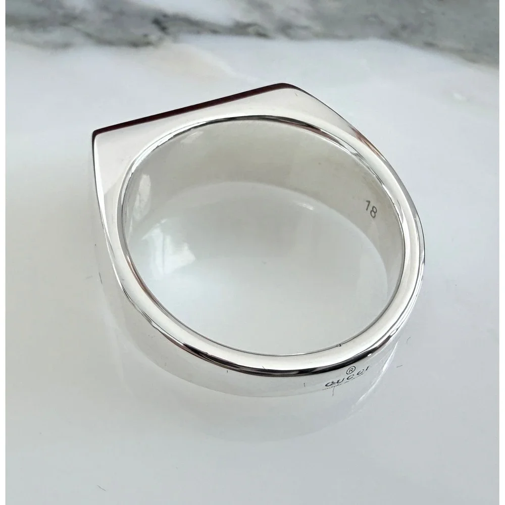 Gucci GG Tag RIng Chevalier, Size G 21 (US 9.5)